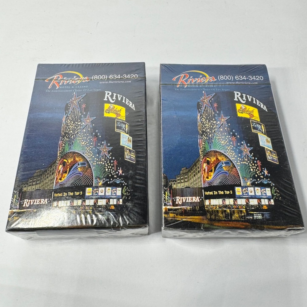 Riviera Hotel Casino Las Vegas Playing Cards 2 Decks Factory Sealed Vintage New